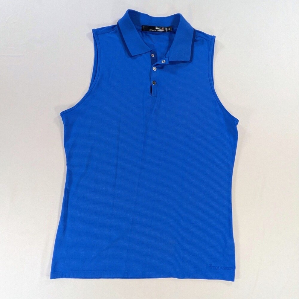 RLX Ralph Lauren Tailored Fit Wicking tank performance top size Medium blue